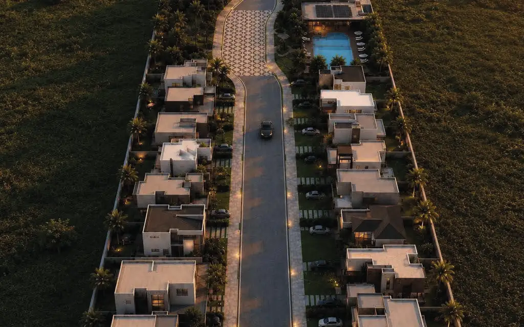 Vista aérea de la privada Rinconada Provenza